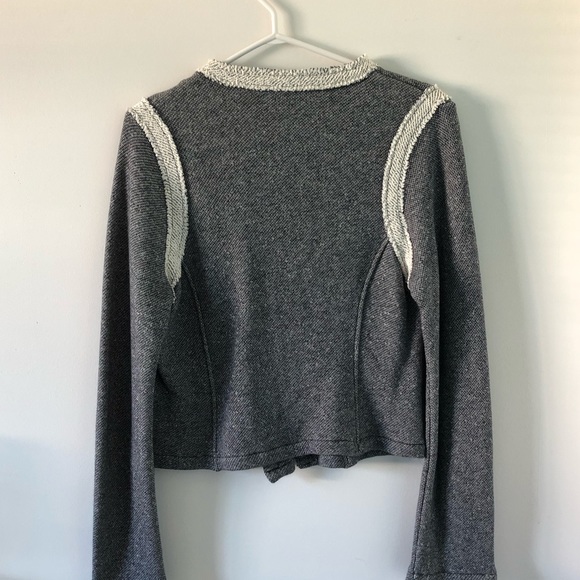 ⭐️NWOT Gap 100% Cotton Grey Moto Jacket - Picture 3 of 12